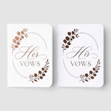 Botanical Personalized Vow Books