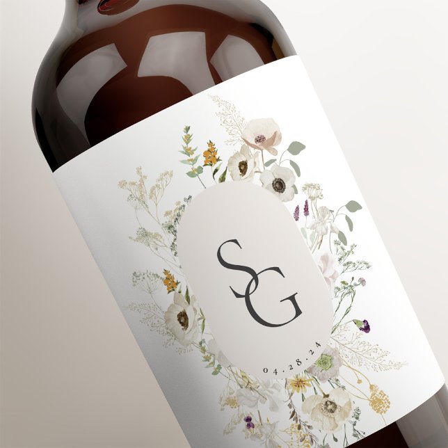 Botanical Personalized Wine Label (Creator Uploaded)