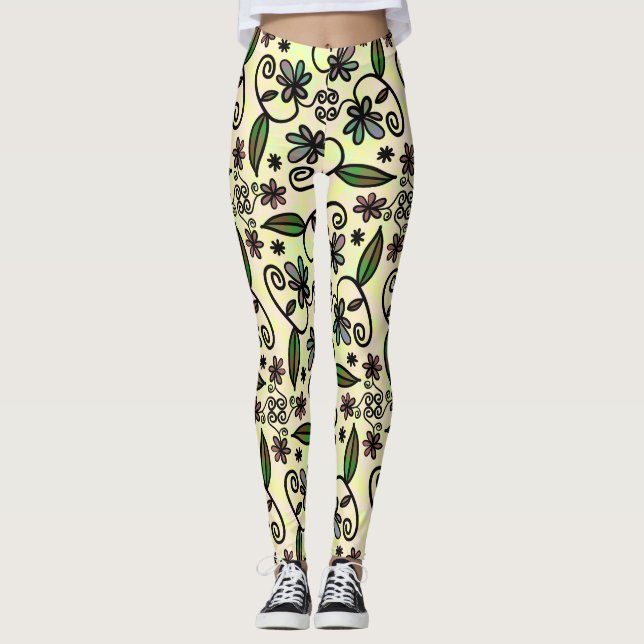 botanical petals leggings (Front)