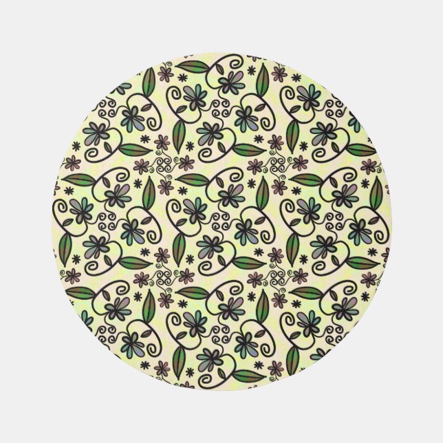 botanical petals outdoor rug  (Front)