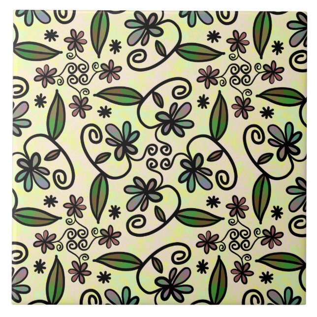 botanical petals tile (Front)
