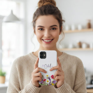Botanical Phone Case with Wildflowers   iPhone 