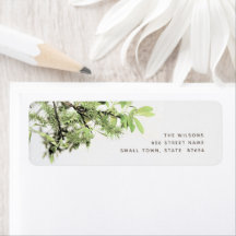 Botanical Photo Minimalist Return Address Label