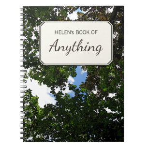 Botanical Photo Motive Personalized Label Notebook