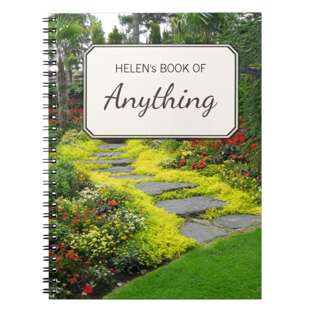 Botanical Photo Motive Personalized Notebook (Front)