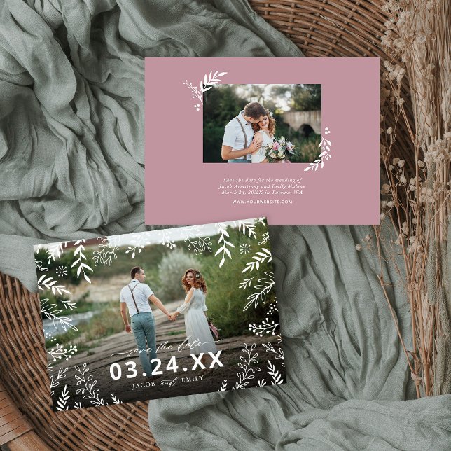 Botanical Photo Overlay Save the Date (Creator Uploaded)