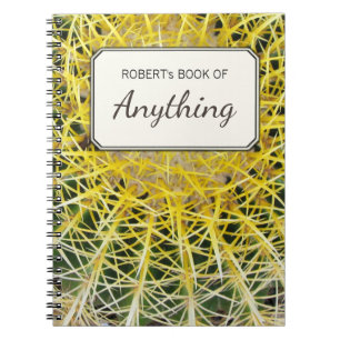 Botanical Photo Tropical Cactus Personalized Notebook