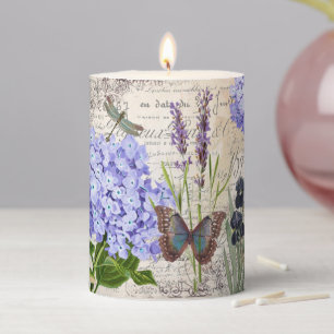 Botanical  pillar candle