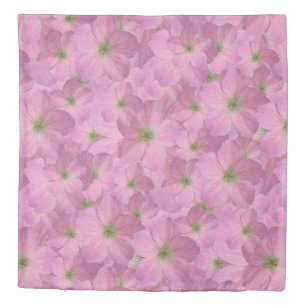Botanical Pink Geranium Duvet Cover