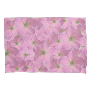 Botanical Pink Geranium Pillow Case