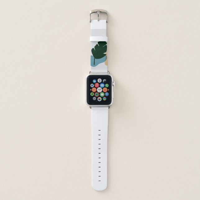 Botanical plant art apple watch band (Front)