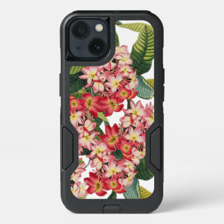 Botanical Plumeria Flowers Floral Garden Case