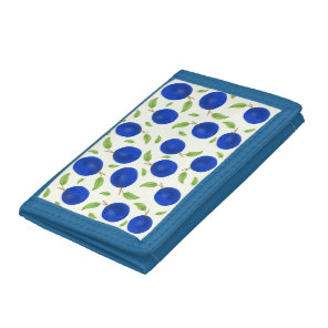 Botanical Plums Collection Ivory Tri-fold Wallet