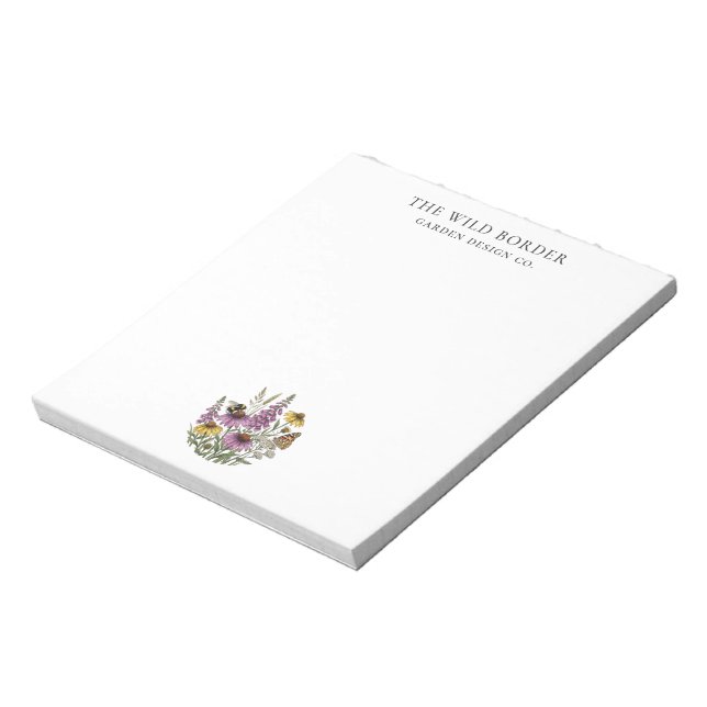 Botanical Pollinator Garden Jotter Notepad (Rotated)