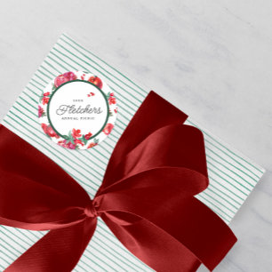 Botanical Pomegranate Custom Classic Round Sticker