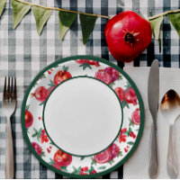 Botanical Pomegranate Paper Plate