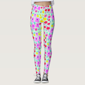 Botanical PomPoms All-Over-Print Leggings