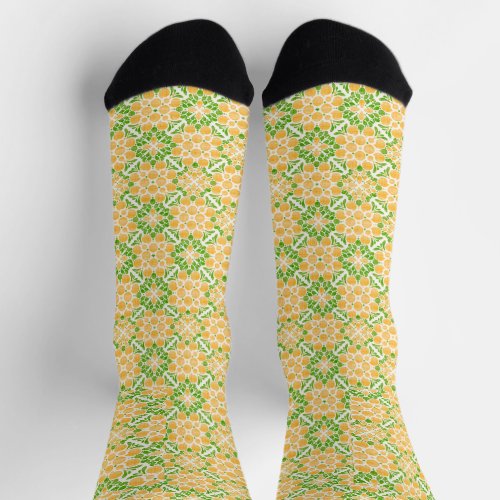 Botanical Pop-Citrus Socks