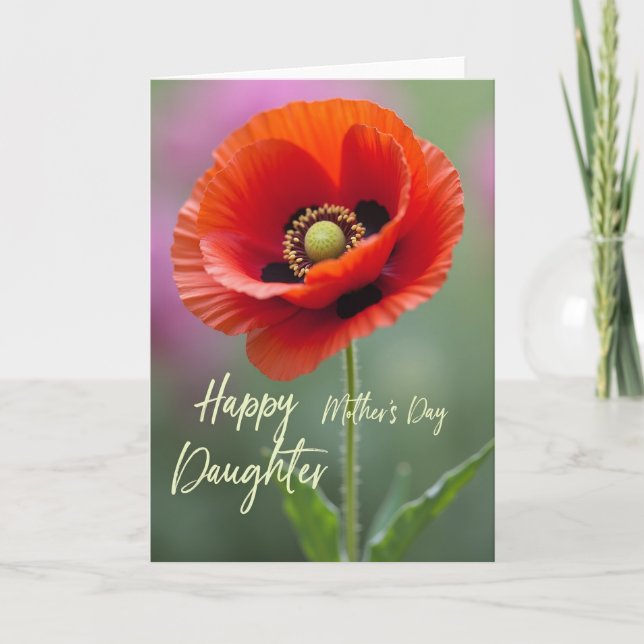 Botanical Portrait Mothers Day Card (Front)