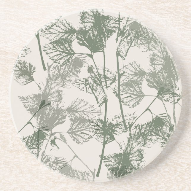 Botanical Pressed Leaves Coaster (Front)