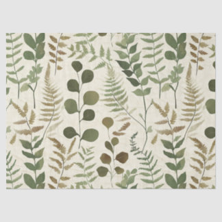 Botanical Pressed Leaves Pattern – Fern Print Tissue Paper