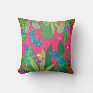 Botanical Print #14 Sangria Throw Pillow