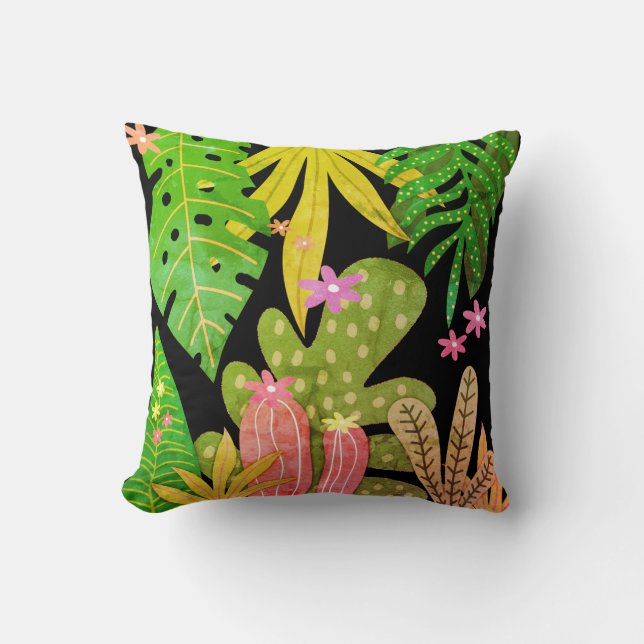 Botanical Print #3 Throw Pillow (Front)