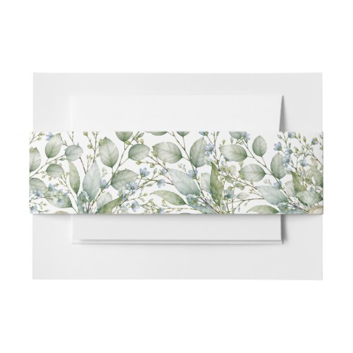 Botanical Print Invitation Belly Band
