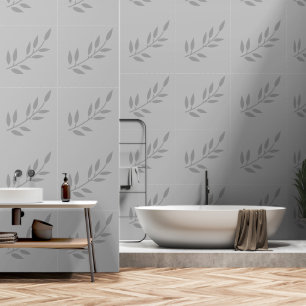 Botanical Prints Grey Gray Leaf Patterns Elegant Wallpaper