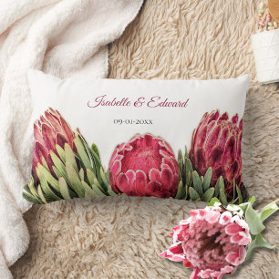 Botanical Proteas Floral Couple's Kneeling Pillow