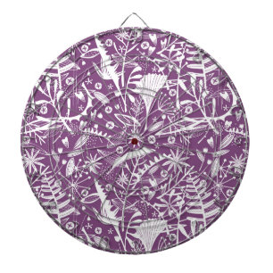 Botanical Purple Modern Dart Board