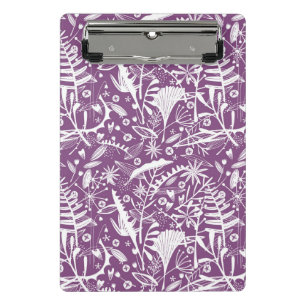 Botanical Purple Modern Mini Clipboard
