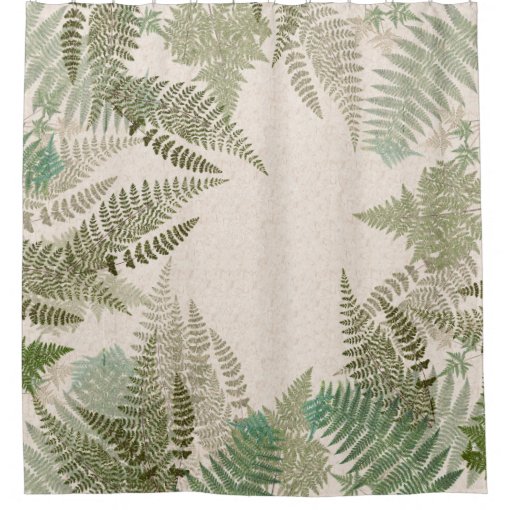 Botanical Rain Forest Fern Leaves Shower Curtain Zazzle