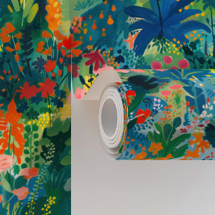 Botanical Rainbow Garden Wallpaper