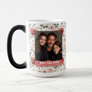 Botanical Rose Stepdad Photo Elegant Color Morph Mug