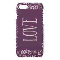 Botanical Rustic Floral Love | Purple iPhone 8/7 Case