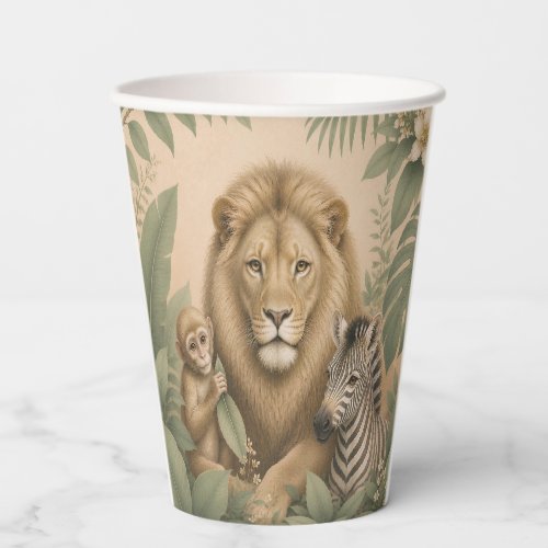 Botanical Safari Lion Paper Cups