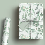 Botanical Sage Green Eucalyptus Watercolor Wrapping Paper Sheets<br><div class="desc">Enjoy this lovely romantic design featuring watercolor eucalyptus botanicals.</div>