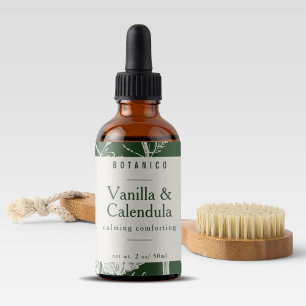 Botanical Sage Green Ingredients Natural Product  Label