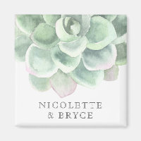 Botanical Sage Green Succulent Wedding Favor