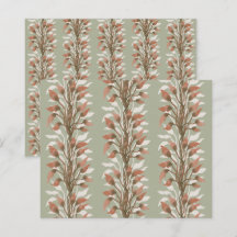 Botanical Sage & Terracotta Abstract Calla Lily