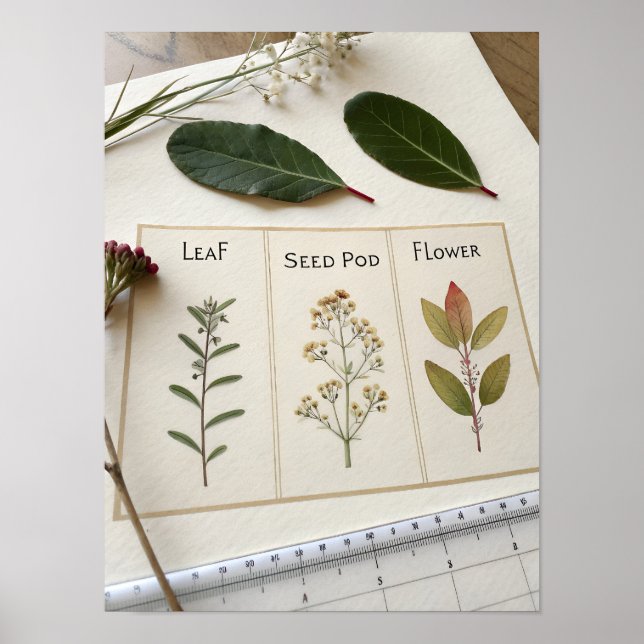 Botanical Scientific Plate Poster (Front)