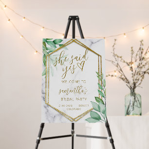 Botanical Script Welcome Bridal Shower Sign