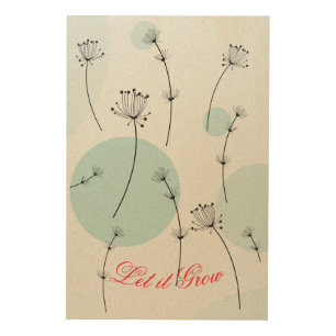 Botanical Seedling Illustration - Wood Wall Art