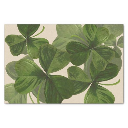 Botanical Shamrock Photos on Custom Color Tissue Paper