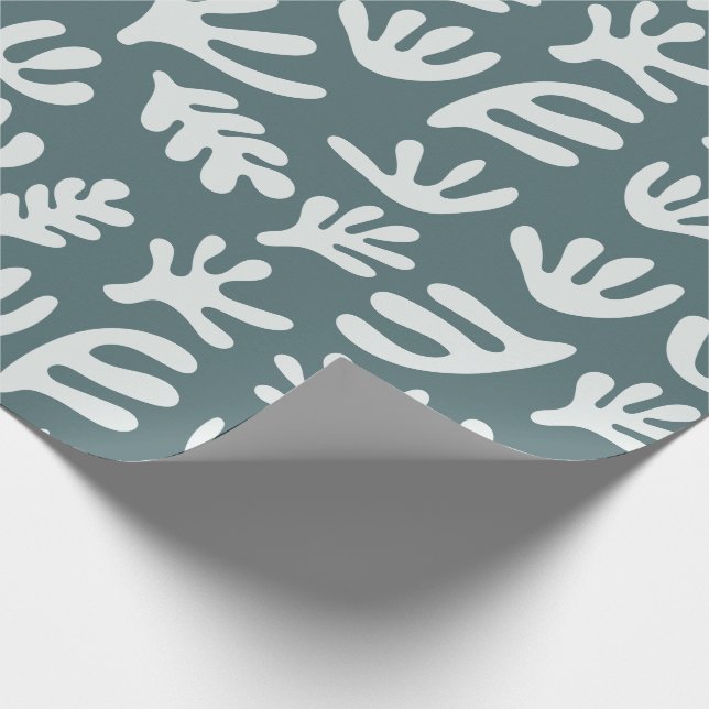 Botanical Shapes Boho Matisse Cutout Pattern Wrapping Paper (Corner)