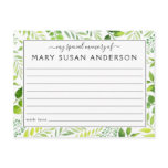 Botanical Share a Memory Funeral Attendance Card Botanical Share a Memory Funeral Attendance Card