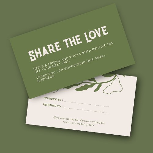 Botanical Share the Love Referral Card
