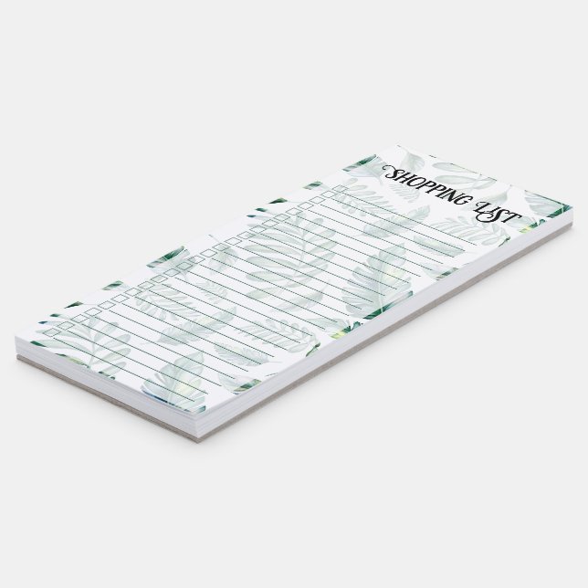 Botanical Shopping List Magnetic Notepad (Angled)