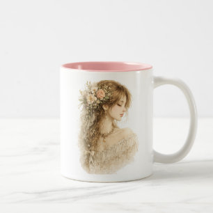 Botanical Side Profile Floral Mug
